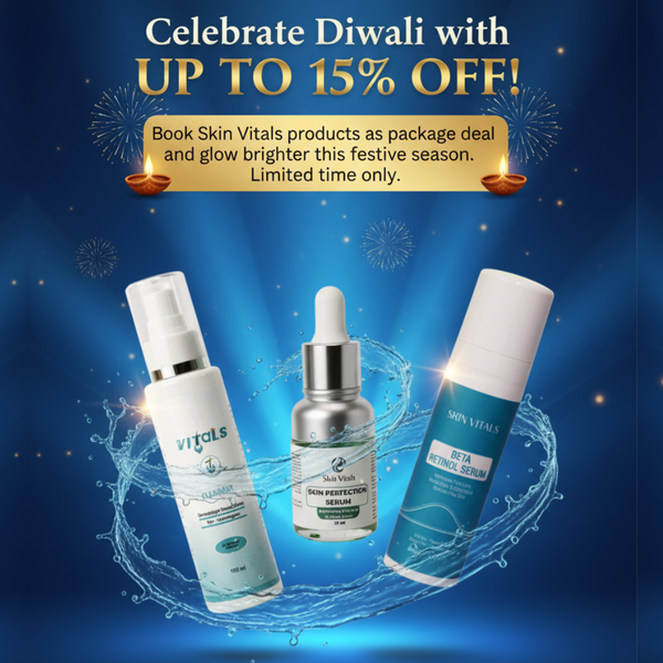 ✨ Diwali Glow Combo Offer with Skinvitals ✨(💧 Cleanser + Perfection Serum + Beta-Retinol Cream)